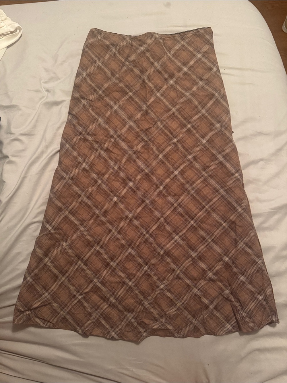 UNIF Brown Plaid Maxi Skirt